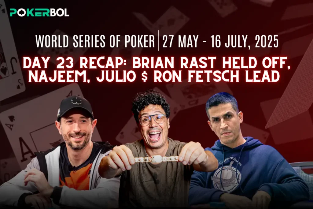 WSOP Brian Rast, Najeem Ajez, Julio Belluscio, Ron Fetsch
