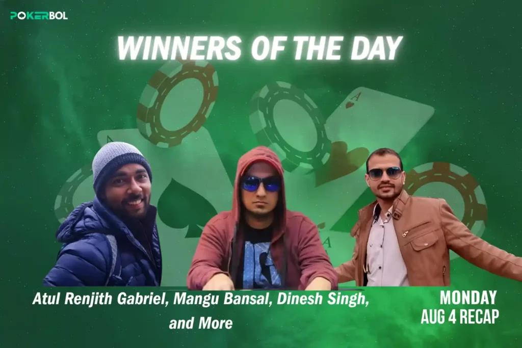 August 4 Winner Recap Atul Renjith Gabriel, Mangu Bansal, Dinesh Singh, and More